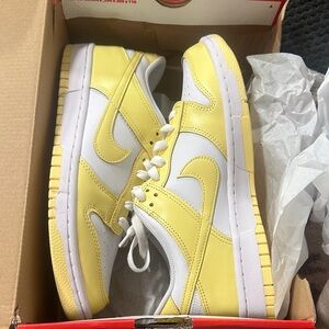 Nike Dunk Low in Soft Yellow and White